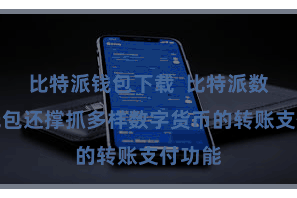 比特派钱包下载 比特派数字币钱包还撑抓多样数字货币的转账支付功能