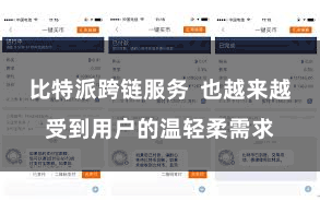 比特派跨链服务  也越来越受到用户的温轻柔需求