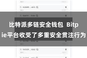 比特派多链安全钱包  Bitpie平台收受了多重安全贯注行为